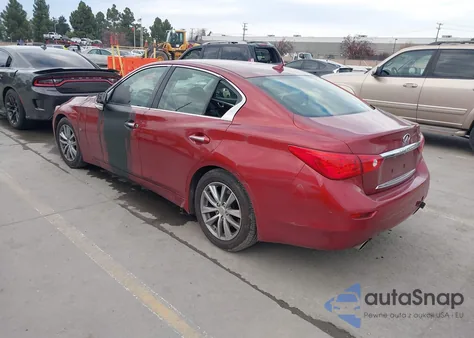 2014 Infiniti Q50 Premium z USA, uszkodzony, nr VIN JN1BV7AP1EM670092